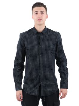 Camicia Antony Morato MMSL00628 30624 NAPOLI da uomo nera.