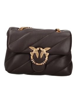 Borsa Pinko puff mini new bucle sheep 107058 da donna marrone+oro.