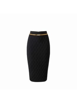 Gonna Elisabetta Franchi GK20B56E2 da donna nera.