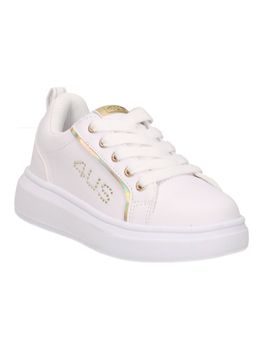 Sneaker 4US Paciotti UBK25004 da bambino bianca e oro.