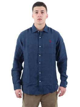 Camicia U.S.Polo ASSN.104023 0191 da uomo blu.
