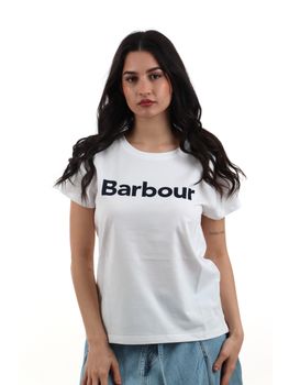 T-shirt Barbour LTS0717 da donna bianca.