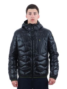 Piumino Blauer BLUC03012 006719 WAVE da uomo nero.