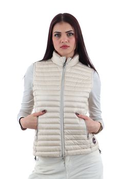 Gilet Elegante Aderente Gilet Donna V VOCNI | Elegante Con 4 Bottoni | Scollo A V | Fodera Interna | Taglie Forti Completo Gessato Donna