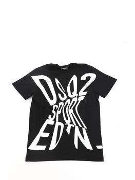 T-shirt Dsquared2 DQ2525 D00MV da ragazzo nera.