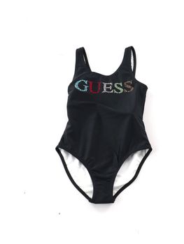 Costume Guess J5GZ01 KCA60 da bambina nero.