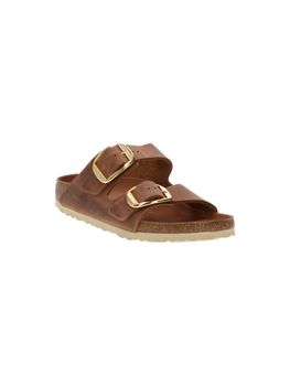 Ciabatta Birkenstock Arizona Big Buckle da donna cognac.