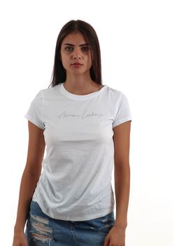 T-shirt Armani Exchange XW001457 AF10356 da donna bianca.
