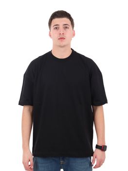 T-shirt Daniele Alessandrini DUTC0033 JCO049 da uomo nera.