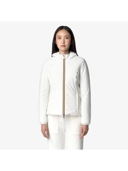 Piumini K-Way K6128TW da donna bianco e nero.