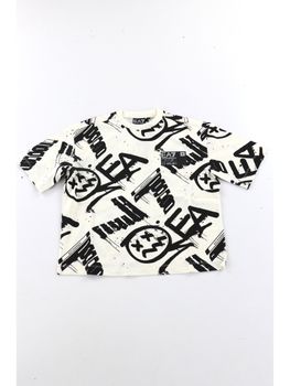 T-shirt EA7 7B000059 AF12874 da bambino bianca.