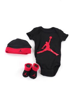 Set Jordan LJ0041 da neonato nero.