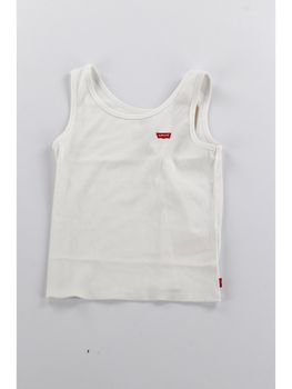 Canotta Levi's 4EK116 W1T da bambina bianca.