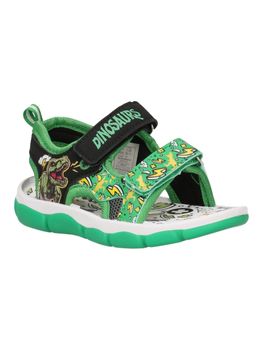 Sandalo Fumetto S8020215T DINOSAURO da bambino nero+verde.