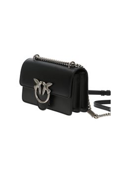 Tracolla Pinko 100074 A0F1 da donna nero e argento.