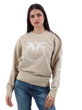 Felpa Pinko 104618 A2CV MINDELO da donna beige.