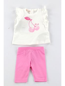 Set Liu Jo HA5035J5003 da neonata bianco+pink.