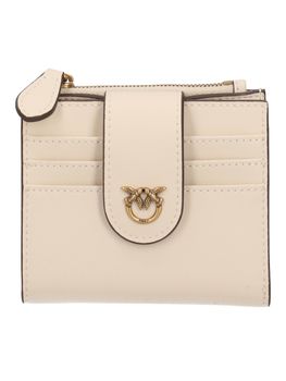 Portafoglio Pinko 103610 A0F1 da donna bianco e oro.