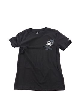 T-shirt Converse 9CG911 da bambino nera.