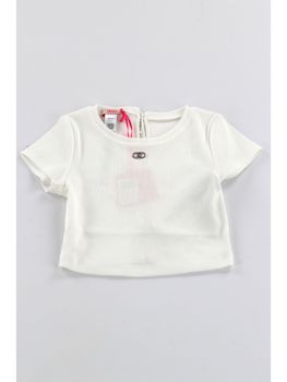 T-shirt Liu Jo GA5151J4822 da bambina bianca.