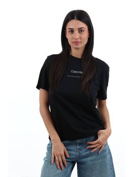 T-shirt Calvin Klein LV047C811G da donna nera.