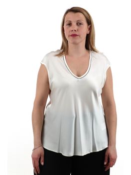 Blusa Lizalù F691XBF2351 da donna crema.