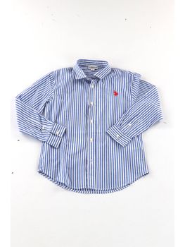 Camicia U.S Polo ASSN 504002 0002327 da bambino bianca celeste.