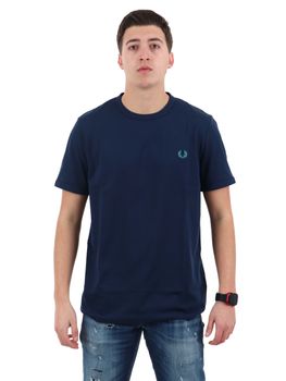 T-shirt Fred Perry M3519 da uomo blu.