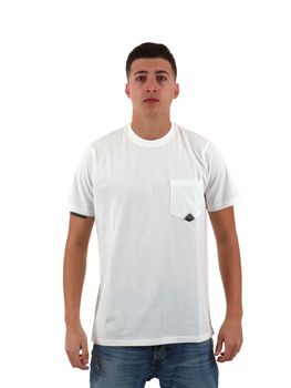 T-shirt Roy Roger's RRU90048CA160 da uomo bianca.
