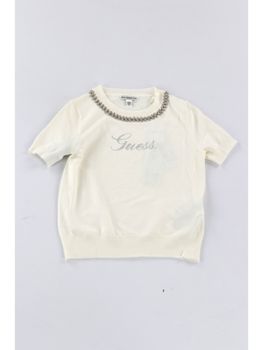 Maglia Guess J6RR14 Z2NQ2 da bambina crema.