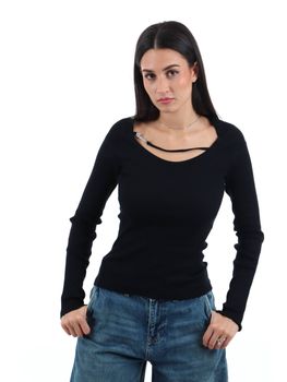 Maglia Guess W6YR22 Z0966 da donna jet black.
