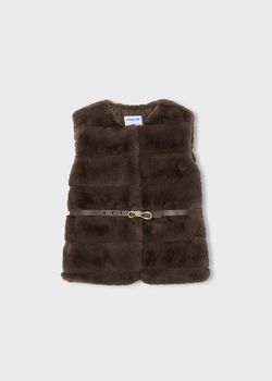 Gilet Mayoral 4328 da bambina caffè.