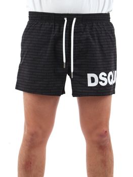 Costumi Dsquared2 D7B5C5950 da uomo nero+bianco.