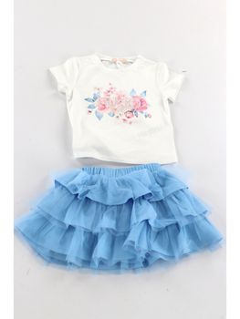 Completo Liu Jo KA6020JS003 da bambina bianca+blu.