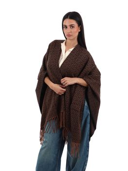 Poncho Liu Jo 2F6038T2742 da donna nero.