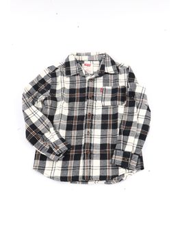 Camicia Levi's 9EL247 023 da bambino quadri nero.
