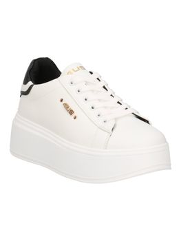 Sneakers 4US 4BX102 da bambina bianca+nera.