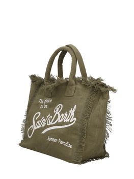 Borsa a mano Mc2 Saint Barth VANITY LINEN da donna militare.