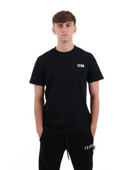 T-shirt Icon IUPRET002 da uomo nero.