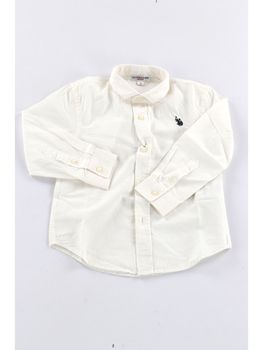 Camicia U.S Polo 504003 0002371 da bambino bianca.