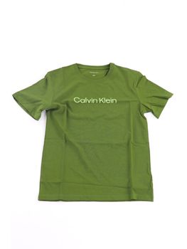 T-shirt Calvin Klein IU0IU00682 unisex bambini verde.