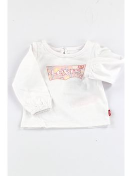 T-shirt Levi's 1EL412 W1T per neonata bianca.