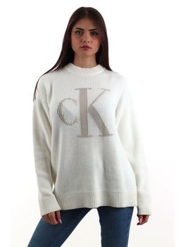 Maglioncino Calvin Klein Jeans J20J224799 da donna avorio.