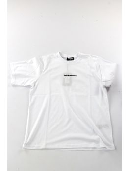 T-shirt Dsquared2 DQ2823 D004G da ragazzo bianca.