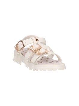 Sandalo Patrizia Pepe PPK367 da bambina bianco+platino