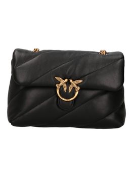 Borsa Pinko 107616 A0F2 love puff classic small da donna nera oro.