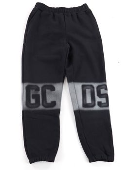 Pantalone GCDS C2BJQI529F342 da bambino nero+bianco.