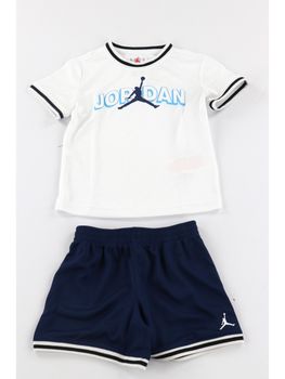 Set Nike Jordan 85D976 U90 da bambino bianco e blu.