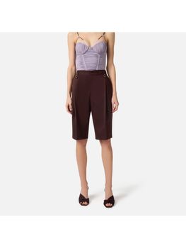 Bermuda Elisabetta Franchi PA18162E2 da donna cacao.