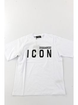 T-Shirt Dsquared2 DQ2668 D004G DQ100 da ragazzo bianca.